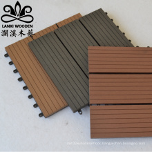 Three slats brushed light grey parquet Chinese artificial wood grains floors in the outdoor